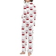 thumbnail image 3 of KKBOTIVE Womens Silk Satin Pajamas Set - Womens Pajamas Long Pants Sleepwear Sets Soft Comfy Night Wear V Neck Loungewear Cute Pajama Wear ( Pink-d Size: XL ), 3 of 5