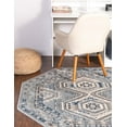 thumbnail image 3 of Rugs.com Charlotte Collection Rug – 5 Ft Octagon Light Blue Low-Pile Rug Perfect For Living Rooms, Kitchens, Entryways, 3 of 9