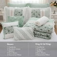 thumbnail image 5 of King Size Bed In A Bag, 9 Piece Cotton Percale Comforter Set Aqua King, Aqua Cotton Bedding Set,Polyester Bed Sheet Set, Household Supplies & Décor Bedding Bedding Sets, 5 of 19