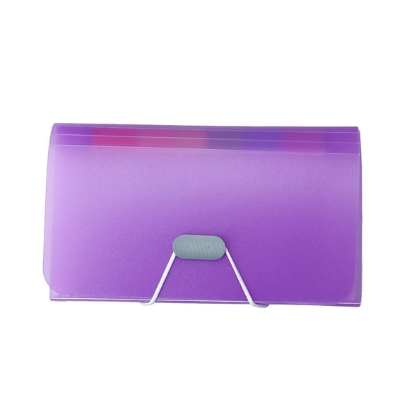 Accordion File Organizer - 13 Pocket Expanding Folder in Receipts, Bills, and Envelopes - Money Saving Binder (Purple)
