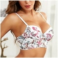 thumbnail image 5 of Sokhug Bras for Women Printing Gathered Together Large Size Daily Underwear, 5 of 8