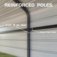 thumbnail image 3 of Riedhoff 12 x 21 x 10 ft Metal Carport, Heavy Duty, Gray, 3 of 8