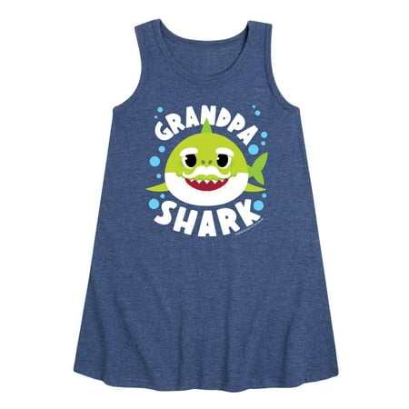 

Baby Shark - Grandpa Shark - Toddler and Youth Girls A-line Dress
