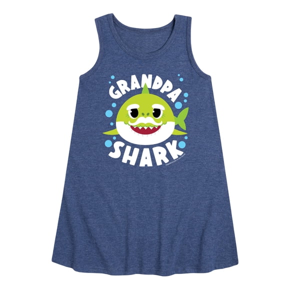 Baby Shark - Grandpa Shark - Toddler and Youth Girls A-line Dress