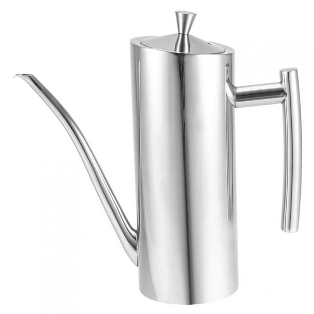 Aceitera de acero inoxidable de 700 ml para el hogar, recipiente para salsa de soja, dispensador de cocina