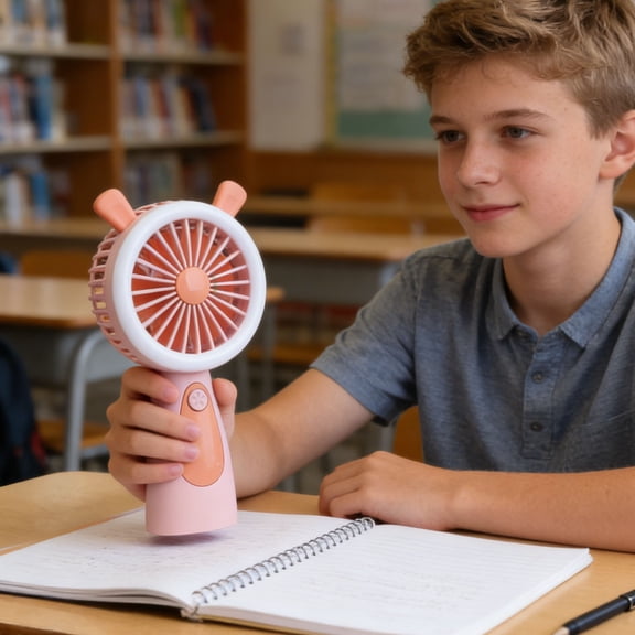 Handheld Portable Neck Fan, Hand held Fans with Strong Airflow, Desk Fan for Travel Essentials, Mini Fan that blow cold air, Ultra Quiet, Pocket Size for Indoor Outdoor