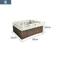 thumbnail image 2 of GROWTH TANK Rattan Storage Basket Home Decor Toys Snacks Storage Bins for Living brown A, 2 of 9