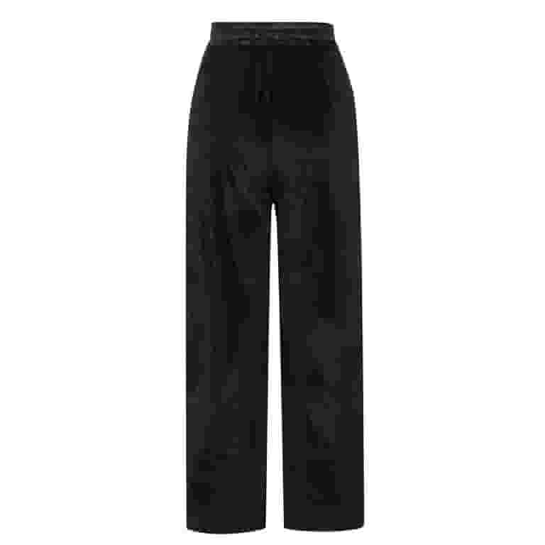 ◇NIEEH◇ DART VELVET PANTS_BLACK RQYYD High Waisted Velvet Pants for Women Elastic Waist Wide