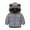 Grey, variant on Reversible Hooded Jacket for Girls Warm Winter Coat with Bear Ears Soft Double Thickened Outerwear for Toddler Youth,2-3 Years