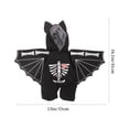 thumbnail image 4 of OULII Black Polyester  Costume 1Pcs for Dogs in Bat Style for Fun and Festive Wear, 4 of 5