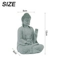 thumbnail image 3 of Ornement de Jardin Bouddha Assis Pierre en Résine Effet Zen Statue Extérieure Intérieure, 3 of 8