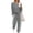 Gray, variant on Women 2 Piece Lounge Sets Striped Jogger Sets Fall Outfits Loose Sweatsuits with Pockets,2XL,Black