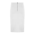 thumbnail image 5 of Aihuaihua Women's Pencil Skirt High Waist Slim Fit Bodycon Stretchy Skirts Split Slit Hem Business Work Elegant Midi Skirt White XXL, 5 of 7