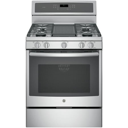 PGB911ZEJSS 30 Freestanding Gas Range with with 5.6 cu. ft. Capacity  5 Burners  Edge-To-Edge Cooktop  Convection  Self-Clean and Electronic Touch Controls  in Stainless (Best 5 Burner Gas Range)