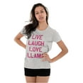 thumbnail image 4 of Live Laugh Love Llama Alpaca Humor Womens Fitted Plus Size Graphic Tee Brisco Brands 3X, 4 of 5