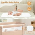 thumbnail image 4 of JOYMOR Baby Bassinet with Changing Table, Bedside Bassinet for Baby with Comfy Mattress and Wheels, 6 Height Adjustable Easy Folding Portable Bedside Crib for Newborn (Gray), 4 of 12