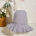 thumbnail image 6 of Striped Pattern Pet Skirt - Ruffle Design Polyester Outdoor Summer Dog Cat Sling Dress - Pet Supplies, 6 of 8