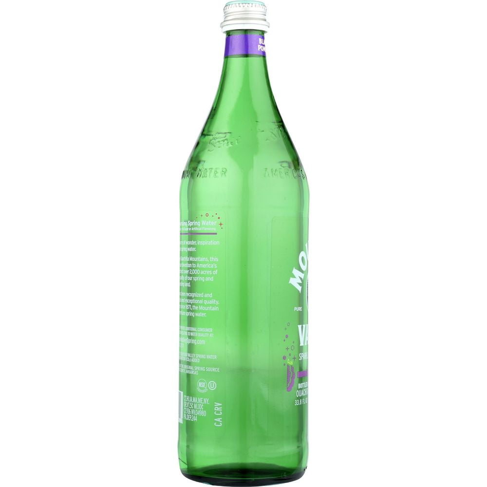 The Mountain Valley Blackberry Pomegranate Sparkling Water, 1 Liter -- 12 per Case.
