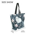 thumbnail image 5 of DIXRUYEE Tote Bag Women Weekender Travel Bag Shoulder Handbag Enchanted White Cats and Roses Printed, 5 of 10