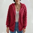 thumbnail image 4 of BiZtdJrK Sweatshirts Jackets for Women Casual Sherpa Fleece Hoodies Solid Color Full Zip Long Sleeve Plush Jacket with Hooded Limited Time Sale Hot Pink XXL, 4 of 8