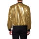 thumbnail image 3 of Chaqueta metálica con cremallera INSPIRE CHIC para hombres, chaqueta de fiesta brillante estilo varsity XL dorado, 3 of 6