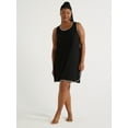 thumbnail image 3 of Joyspun Women's Cotton Blend Sleeveless Sleep Chemise, Sizes S to 3X, 3 of 6