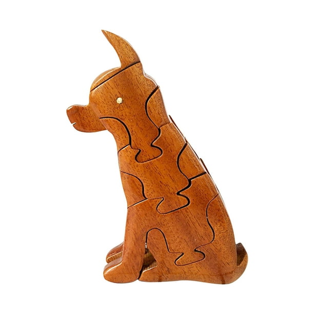 Rompecabezas de madera con animales, juego de inteligencia para niños, rompecabezas de bloques de madera