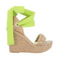 thumbnail image 2 of Alpargata sandalia de plataforma con yute natural para mujer con ajuste de listones limon estilizados. Platonia  ANTONELLA-04-LIMON, 2 of 6