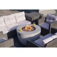 thumbnail image 2 of Gray Aluminum Patio and Outdoor Round Firepit Table with Rain Cover, 2 of 7
