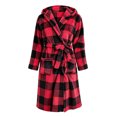 thumbnail image 6 of FDGIU Cozy Fleece Bathrobe for Women, Long Robe with Belt, Plush Flannel House Coat for Women Plus Size, 6 of 7