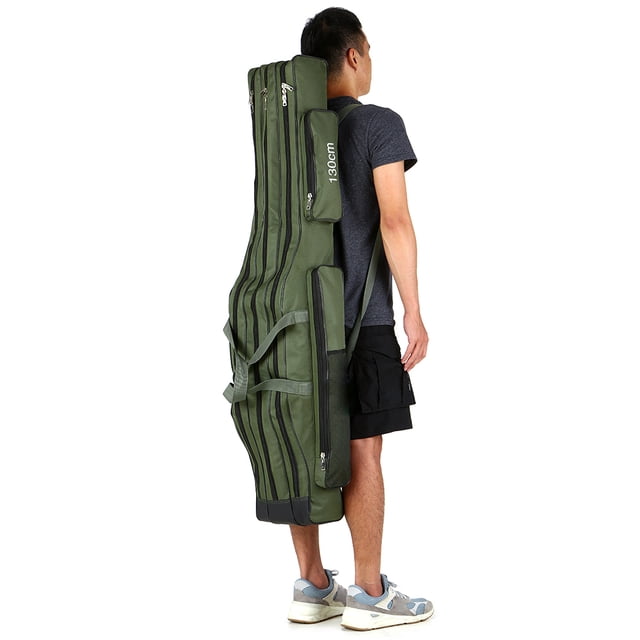 Bolsa de 130 cm/150 cm de Tres Capas Bolsas de Pesca Portátil Caña Plegable de Pesca Tacle Herramienta de Transporte de Caja Bolsa de Vije