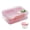 Pink-L, variant on Portable 2 Layer Meal Container Practical Double Layer Lunch Box for Easy Separation of Meals and Snacks