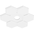 thumbnail image 2 of 38"OD x 6"ID x 13 1/4"C x 1"P Daisy Architectural Grade PVC Contemporary Ceiling Medallion, 2 of 11
