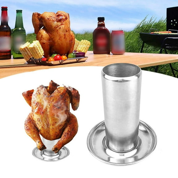 Vertical Design Beer Can Chicken Rack Ensures Even Cooking and Heat Distribution Hassle Free Barbecue or Roasting