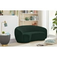 thumbnail image 3 of Maklaine Contemporary Rich Green Finish Boucle Fabric Loveseat, 3 of 13