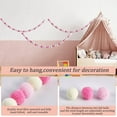thumbnail image 6 of 3Pcs Felt Ball Garland Misscrafts 7.88 Feet 30 Balls Pink Pom Pom Garland Home Room Hanging Decoration Wool Felt Ball Christmas Tree Garland, 6 of 9