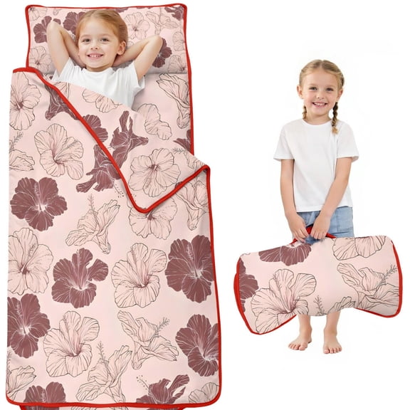 Pioneer Flower Floral Print Pattern Toddler Nap Mats for Kids Preschool,Sleeping Mat Bag or Kids,Toddler Sleeping Bag,Toddler Nap Mat or Daycare