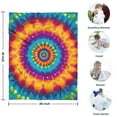 thumbnail image 4 of Colorful Rainbow Tie Dye Spiral Pattern Blanket,Comfortable Soft Flannel Throw Blanket,All Season,Warm Lightweight Blankets for Sofa Bed Couch Living Room Chair,30"x40", 4 of 4