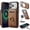 Brown, variant on Lunvic Case for iPhone 18 Pro Compatible with MagSafe, 2-in-1 Detachable RFID Wallet 5 Card Slots Ring Kickstand Leather Shockproof Cover, Black