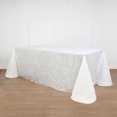 thumbnail image 5 of BalsaCircle 90" x 156" White Rectangular Premium Polyester Faux Burlap Tablecloth Reception, 5 of 7