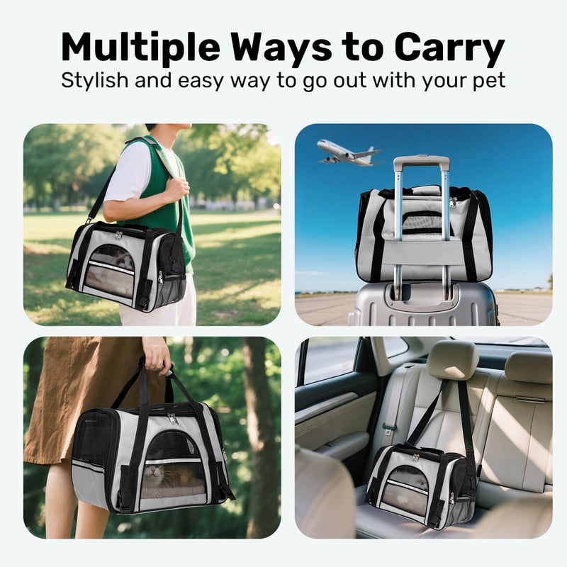 Cat Carriers Dog Carrier For Small Medium Cats Dog Soft Sided, Collapsible Waterproof Travel Puppy Carrier