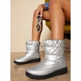 thumbnail image 3 of Warm Adjustable Tie Mid Calf Boots, 3 of 4
