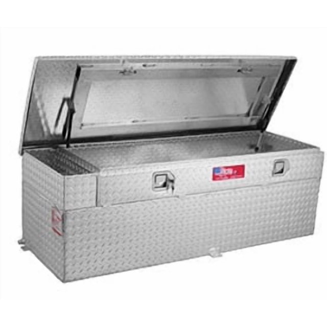 RDS Tanks Auxiliary Fuel Tank 72775 DOT Approved; Diesel; 40 Gallon Capacity; Rectangle; Diamond Tread; Aluminum
