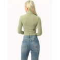thumbnail image 7 of MixMatchy Women's Long Sleeves Ribbed Sweater Turtleneck Bodysuit Leotard, 7 of 7