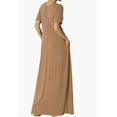 thumbnail image 4 of TheMogan Women's PLUS Soft Jersey Oversized V-Neck Short Sleeve Maxi Dress W Pocket, 4 of 6