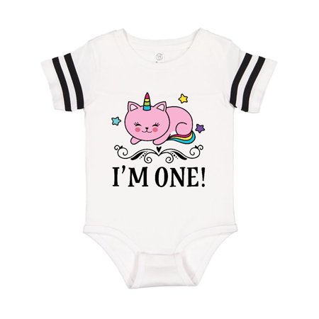 

Inktastic First Birthday Unicorn Cat Girls Gift Baby Girl Bodysuit