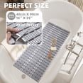 thumbnail image 6 of OEAKAY Bathtub Mat, Quick Dry Bath Mat for Tub 16"x 35", Tub Mat with Powerful Suction Cup & Drain Holes , Non-Slip Shower Mat for Bathtub, Easy to Cut, Grey White, 6 of 6