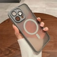 thumbnail image 4 of Funda magnética de lujo con carga inalámbrica para iPhone Magsafe 16, 15, 14, 13, 12, 11 Pro Max, armadura translúcida mate, a prueba de golpes, 4 of 5