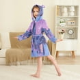thumbnail image 4 of FORMRS Niños Bathrobe Unisex Hooded Robe Soft Plush Pajamas Sleepwear, Size 10-12T, Cat Walking in Street, 4 of 7