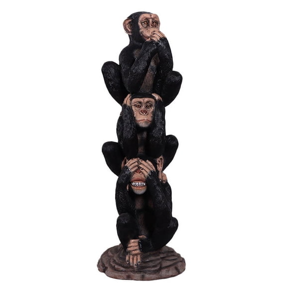 Stacked Three Wise Monkeys Life Size Statue